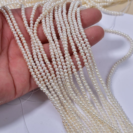 1131 4-4.5 mm Bread Pearl Pearl, Natural Freshwater Pearl Four Sided Light work in progress DIY material