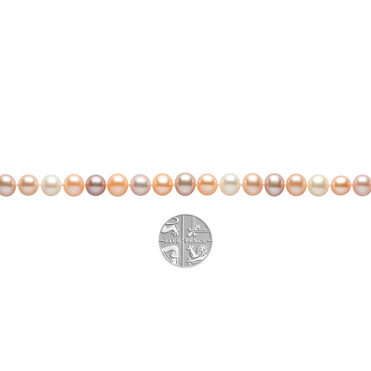 Mother's Day freshwater pearl jewelry necklace 6-6.5 mm three-piece gift box for mother, one for delivery