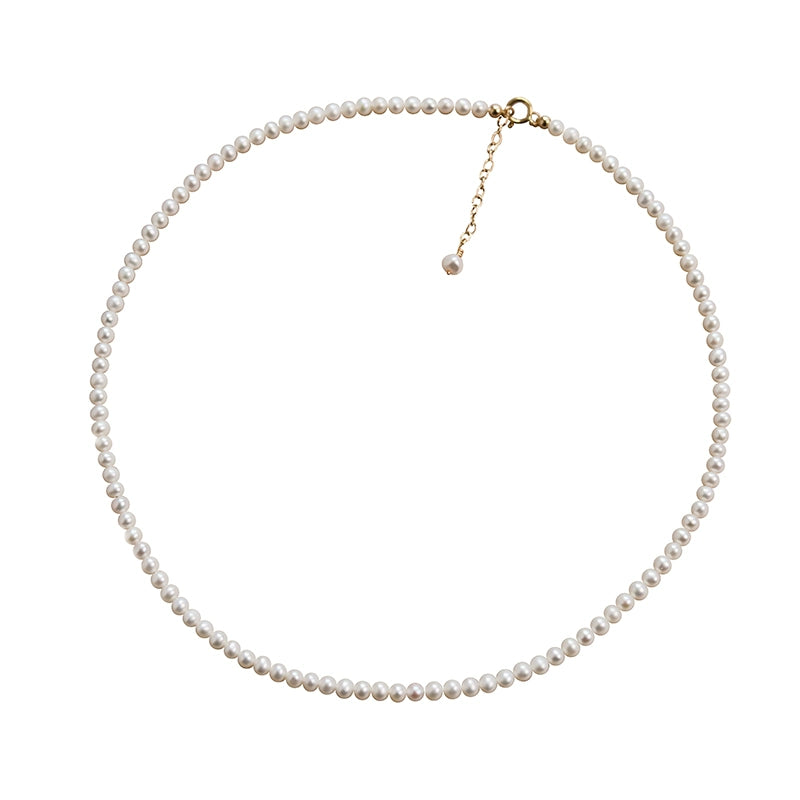 Natural freshwater pearl necklace BABY beads millet beads neck joint niche luxury collarbone chain XL054