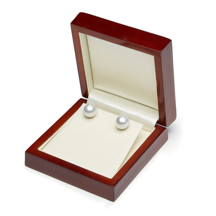 18K White Gold 10-11mm Round, Freshwater Pearl Stud Earrings, Mother's Day Gifts for Elders