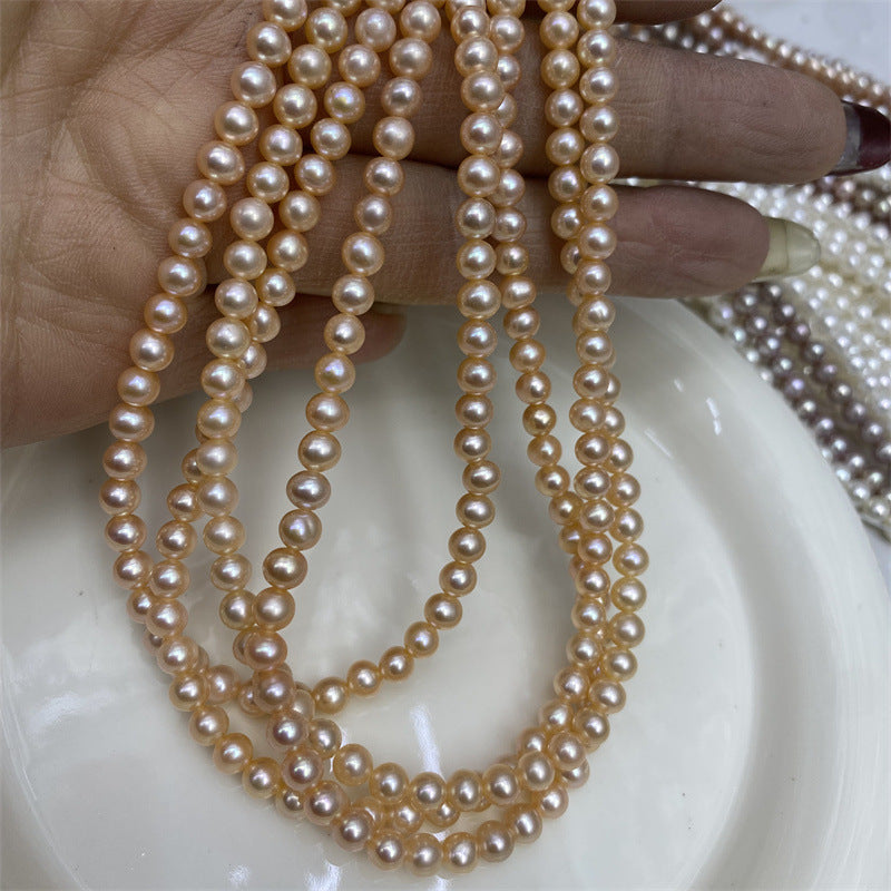 1123 Natural Pearl 4-5MM Near Round Loose Bead DIY Jewelry Accessories