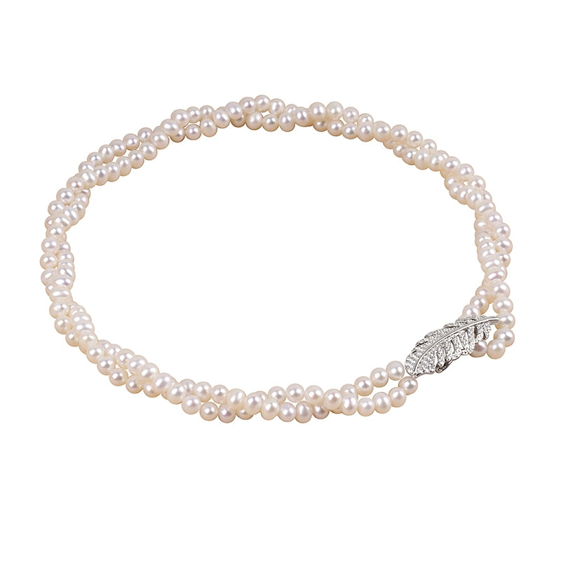 Natural freshwater pearl necklace women's light luxury high sense atmospheric neck chain cold wind simple XL132