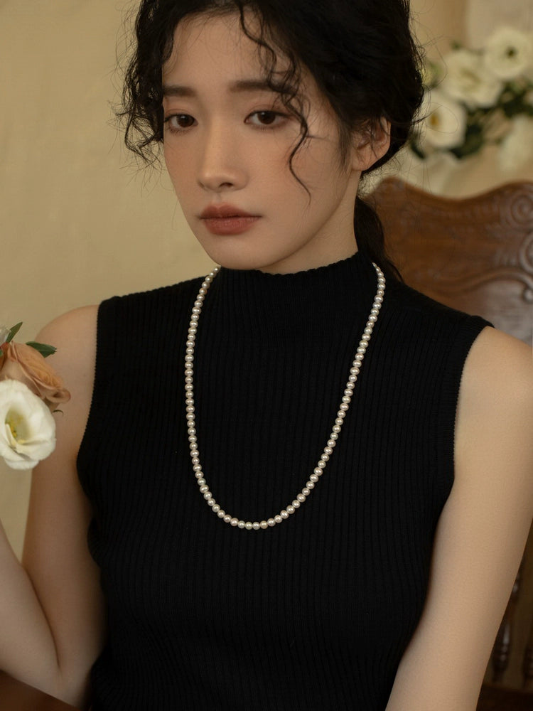Pearl Necklace Young Fashion Design Female Long Necklace Accessories