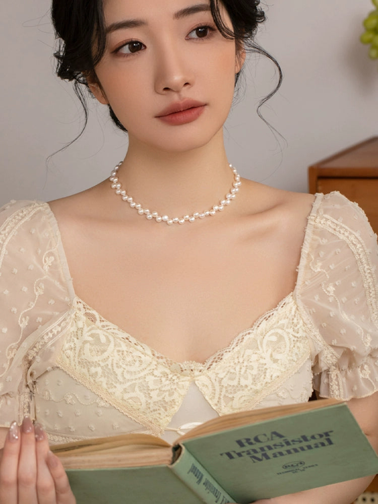 Natural Pale Flame Pearl Necklace Women's Design Chain Jewelry Collar Women's