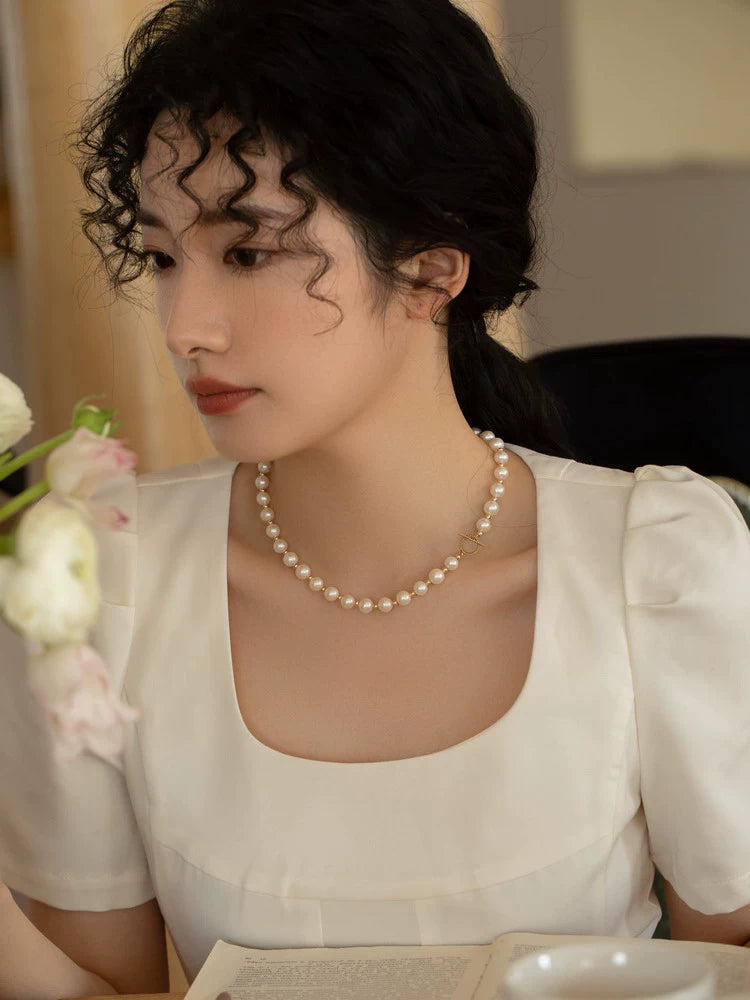 Freshwater Pearl Necklace Chain Simple and Versatile Female