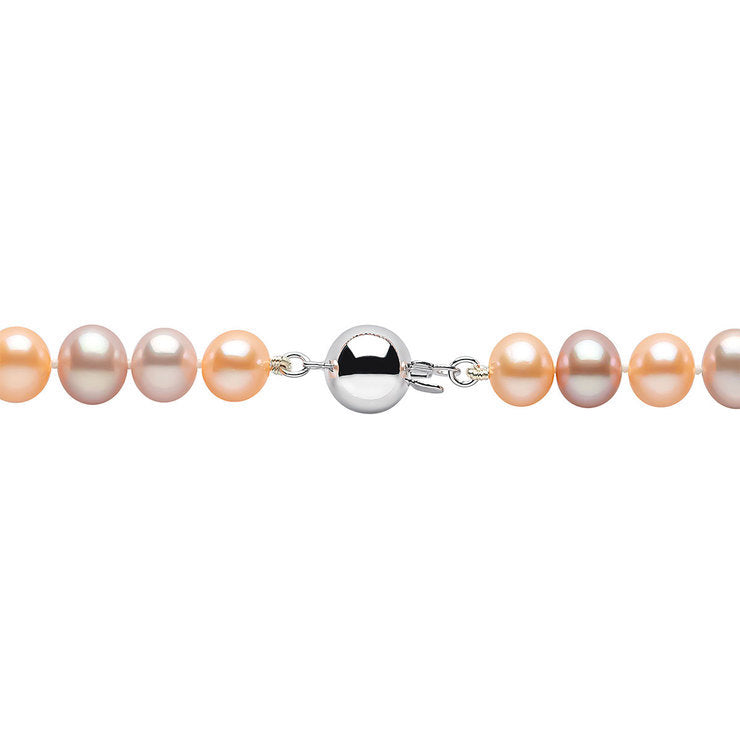 Mother's Day freshwater pearl jewelry necklace 6-6.5 mm three-piece gift box for mother, one for delivery