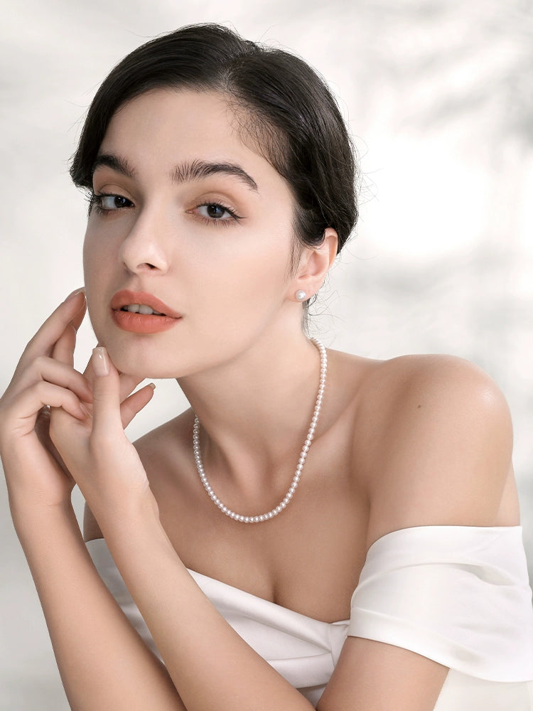 Rice Pearl Necklace18k Gold Natural Freshwater Baby Pearl Necklace