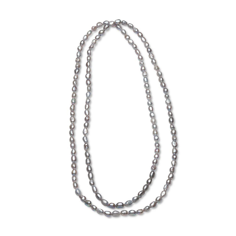 5-6Mm meter shape foreign trade quality 90cm long baroque, natural freshwater pearl necklace neck chain long sweater chain