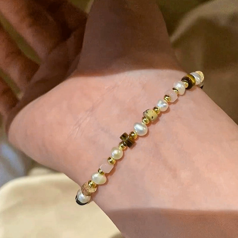 Natural Necklace Bracelet Set Ladies Design Tiger's Eye Bracelet Premium