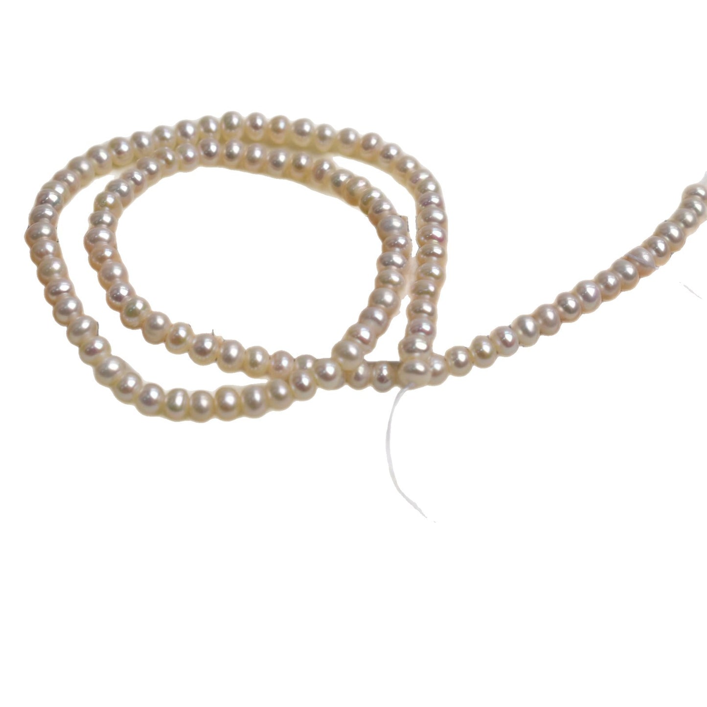 1216 4-5Mm gold round, natural freshwater pearl loose beads work in progress DIY handmade