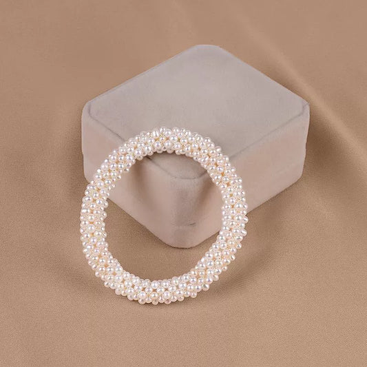 Natural Freshwater Pearl Bracelet Simple Atmospheric Ladies Bracelet Ins Elegant Handwoven SL022