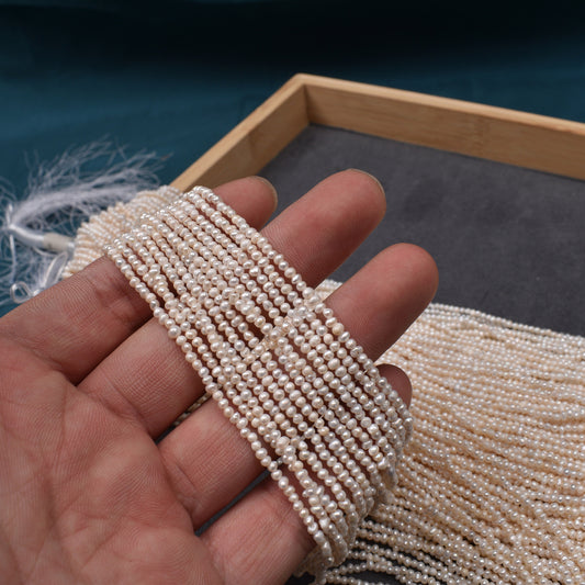 1169 1.8-2 mm Small Pearl Natural Freshwater Real Pearl Loose Bead work in progress