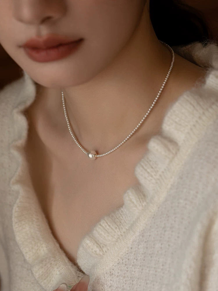 Light Small Pearl Necklace Female