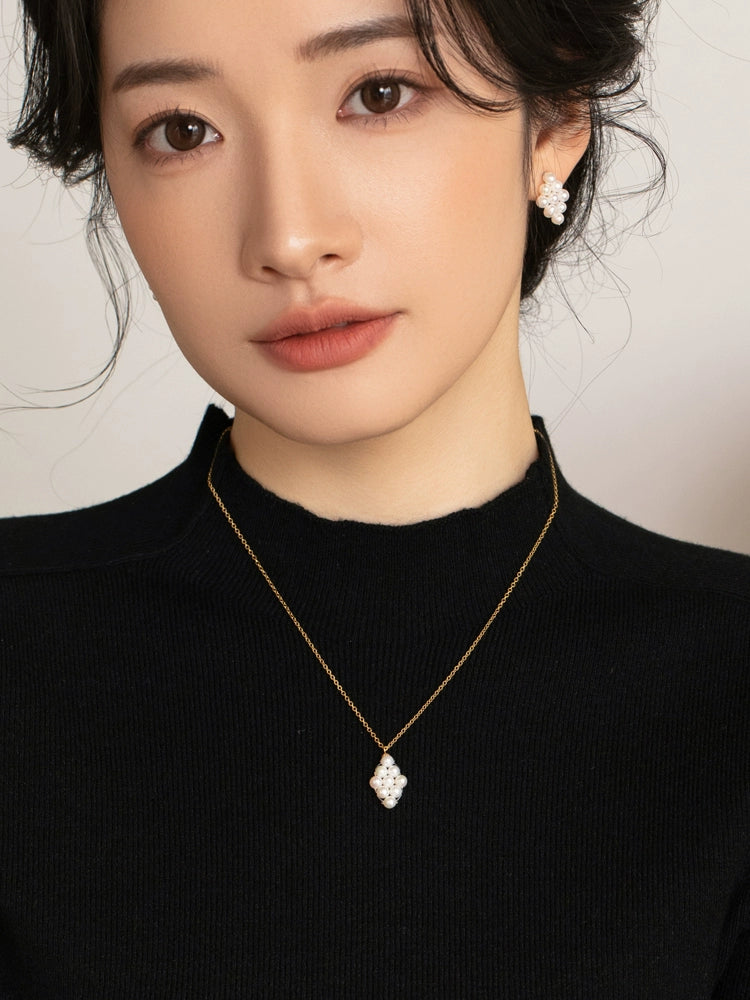 Natural Pearl Necklace Women's Design Chain Jewelry Collar Women's