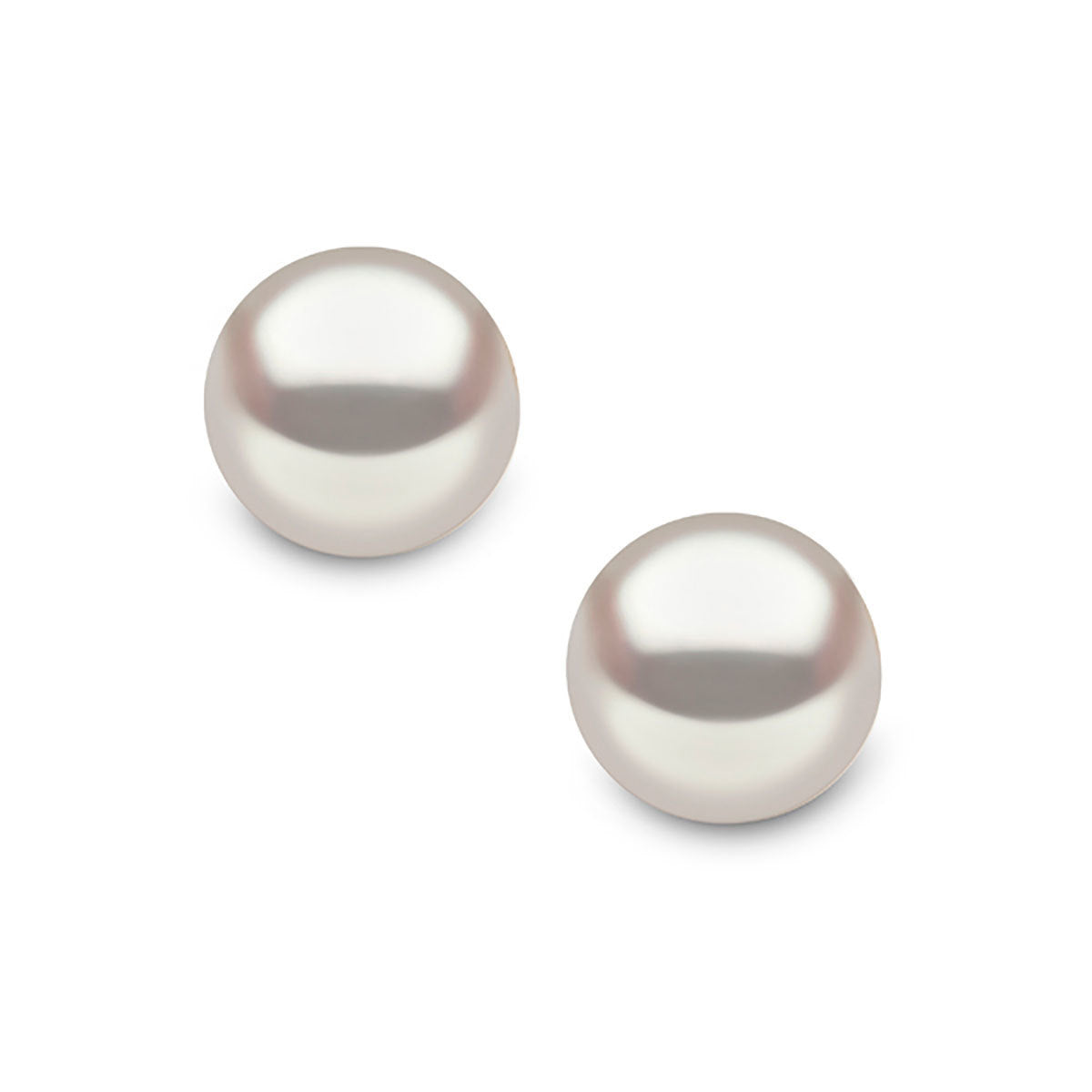 18K Gold with Natural Freshwater Pearl Stud Earrings, White Purple Pearl Stud Earrings Mother's Day Pearl Gift