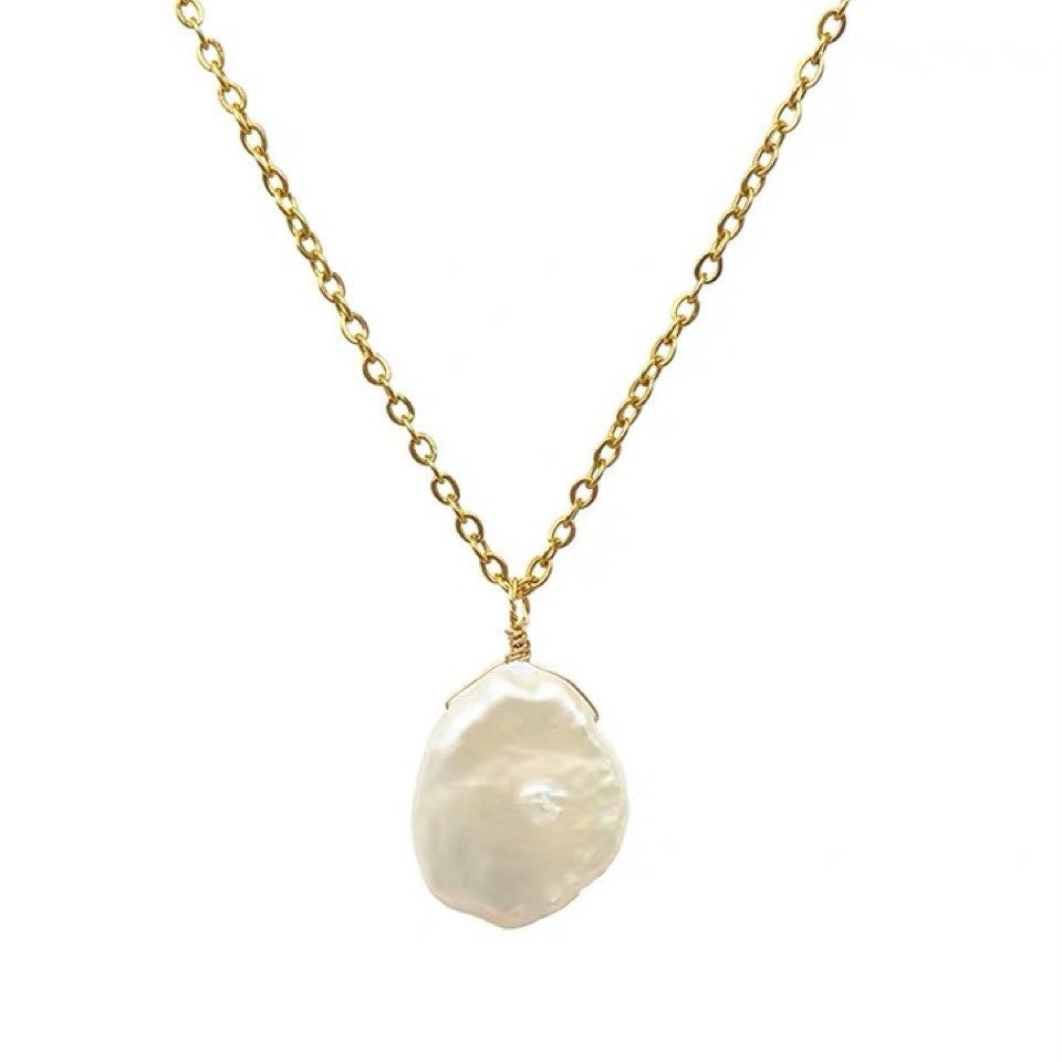 Petal Baroque Natural Pearl Necklace Ladies Pendant Ornament