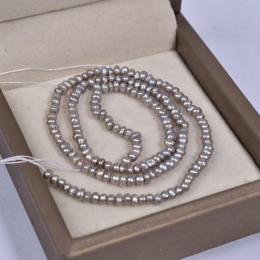1237 40 cm long, natural freshwater pearl work in progress handmade beaded material