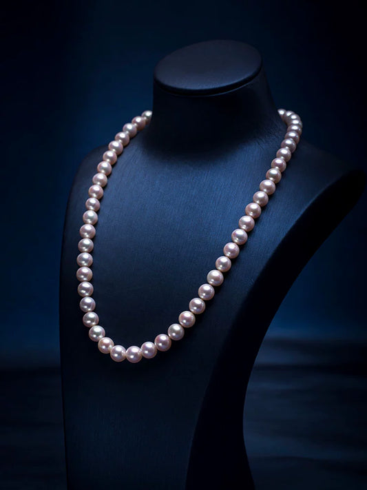 Nanzhu Palace freshwater pearl necklace mother model female genuine nearly round neck chain collarbone chain love season mother's day