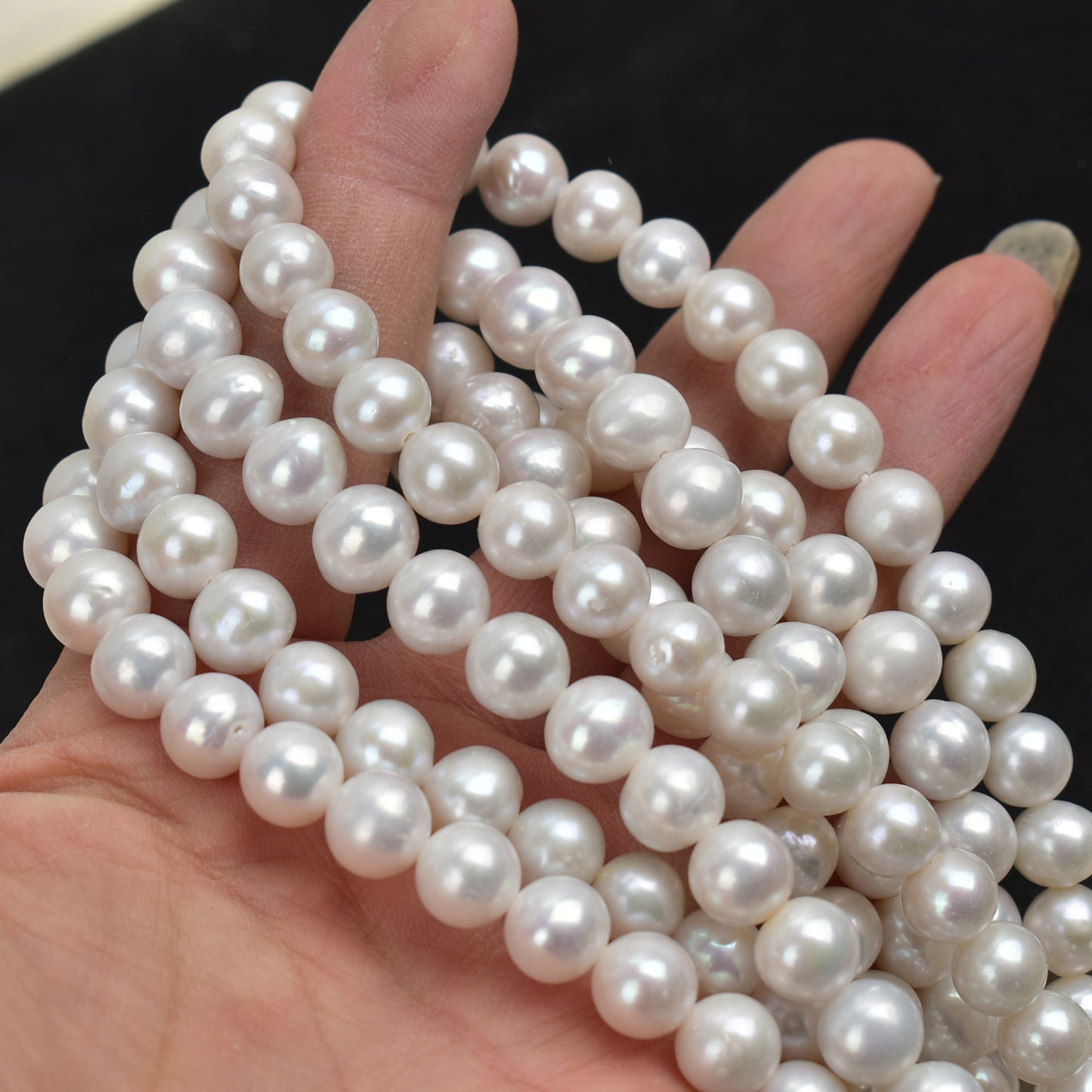 1143 8-9Mm Edison Round Bar Natural Freshwater Baroque Pearl DIY Jewelry Accessories Material