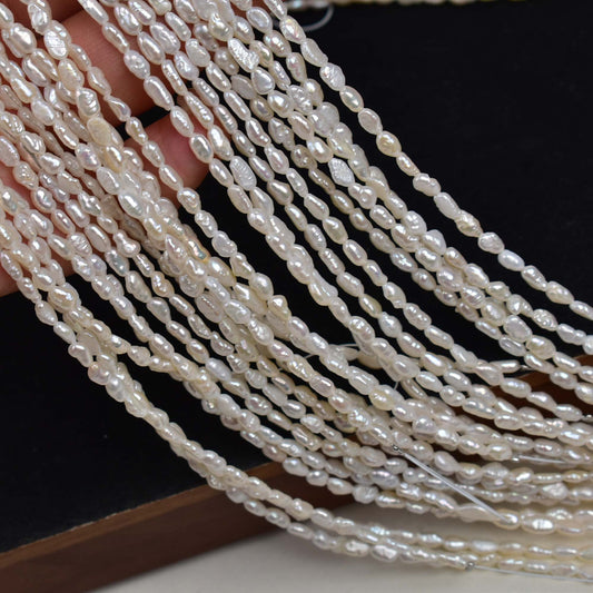 1310 4-5mm Baroque straight-hole pearl, natural freshwater pearl