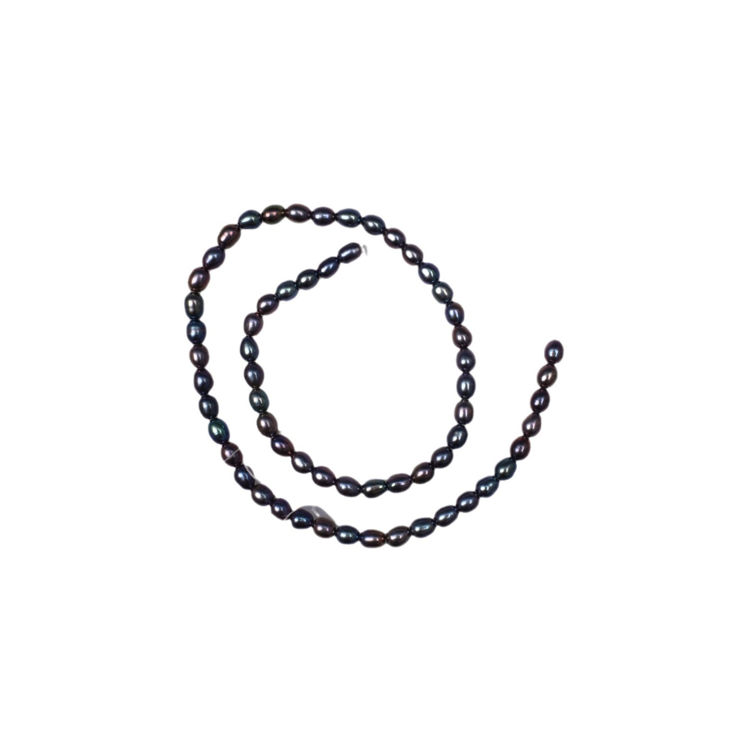 1043 4-5mm Natural Seedless Freshwater Pearl Black Millet-shaped Loose Bead