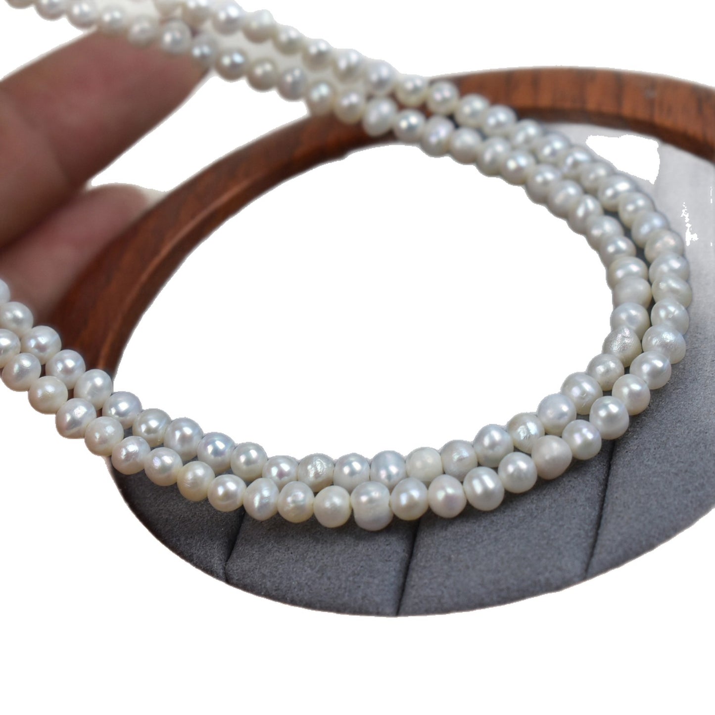 1199 Bulk Spot Wholesale 4-5mm Zhuji Pearl Natural Pearl Necklace Bracelet Semi-finished DIY