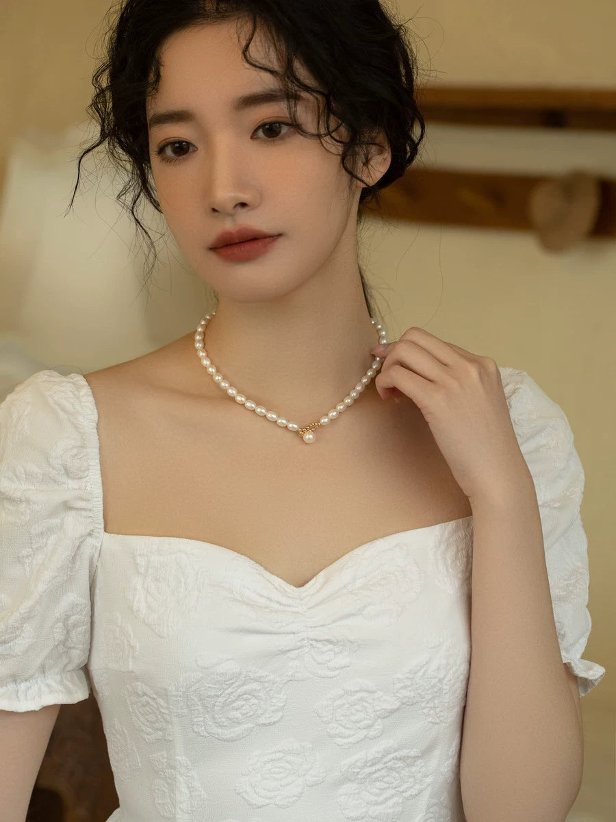 Natural Freshwater Pearl Necklace Chain