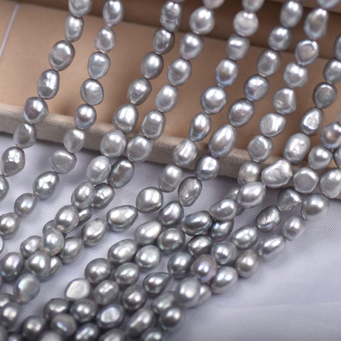 1325 Baroque, special-shaped 8-9mm gray small stone shape natural freshwater pearl DIY accessories