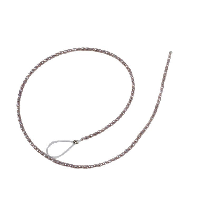 1057 natural freshwater purple rice beads 2-3mm small pearls