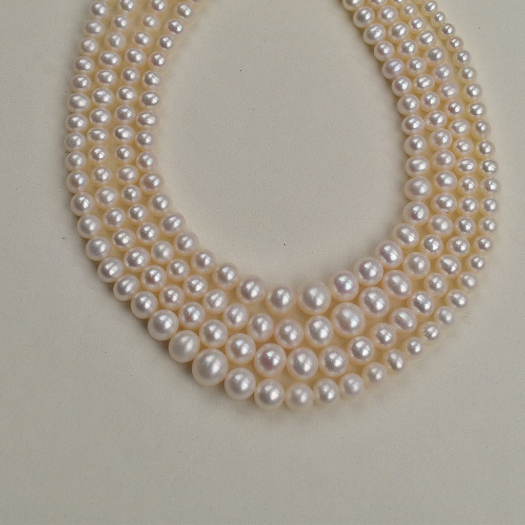 1138 Natural freshwater pearls, necklace work in progress DIY jewelry material