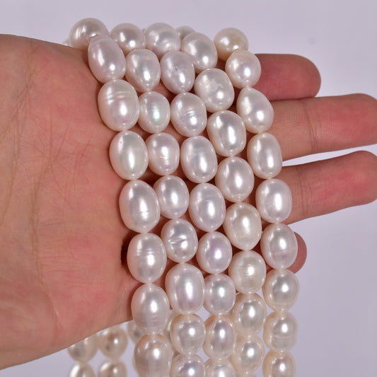 1014 Natural freshwater pearl loose beads 10-11MM rice beads handmade DIY beading materials work in progress Raw material accessories
