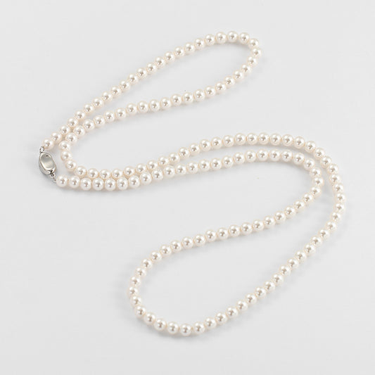 120Cm Pearl Necklace, Wear More Fa Zhengyuan Imitation + Chain Stacked, Wear Women's Long Sweater Chain