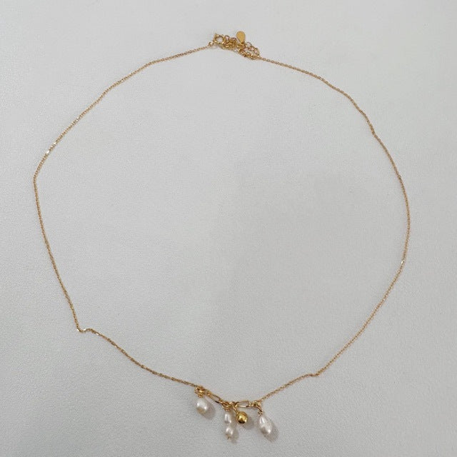 Natural special-shaped freshwater pearl necklace Personalized design Clavicle casual women's style