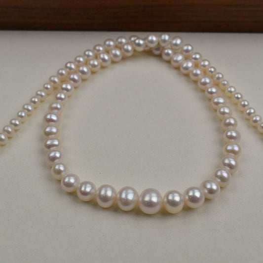 1138 Natural freshwater pearls, necklace work in progress DIY jewelry material