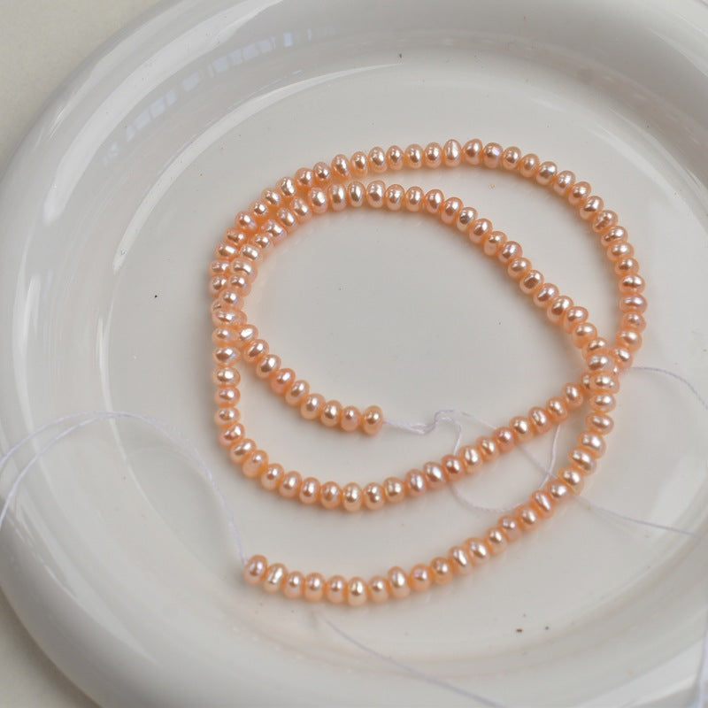 1232 Zhuji Pearl Natural Freshwater Pearl 3-4mm Purple Pearl work in progress diy loose beads