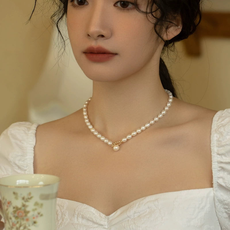 Natural Freshwater Pearl Necklace Chain