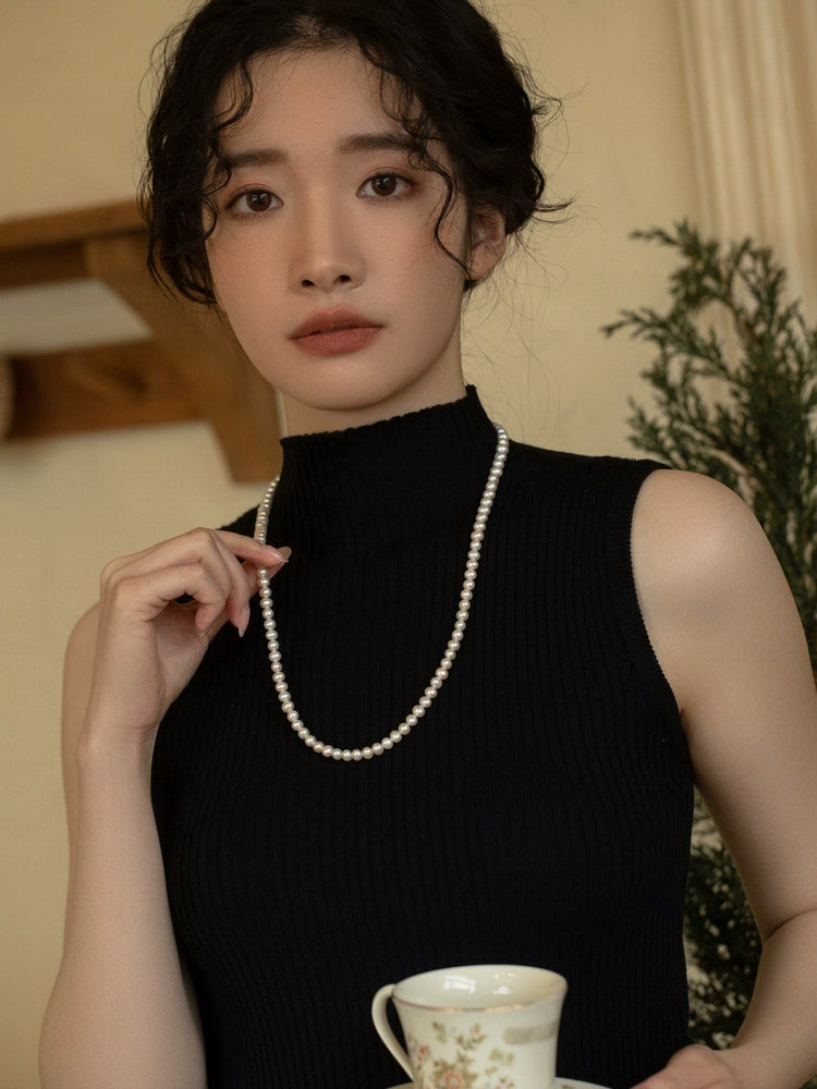 Pearl Necklace Young Fashion Design Female Long Necklace Accessories