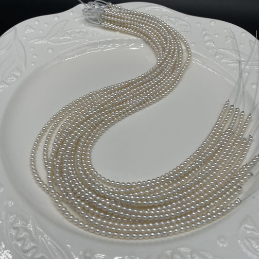 Supply freshwater pearl necklace, freshwater pearl 3-4mm round beads factory direct sales