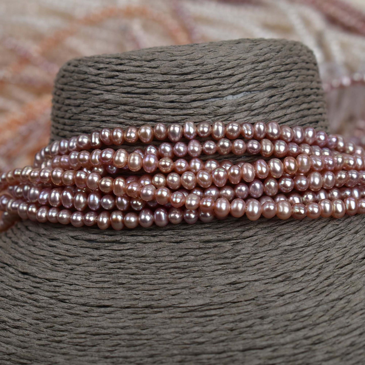 1187 Natural Freshwater Pearl 3-4mm work in progress Loose Bead Bare Bead DIY