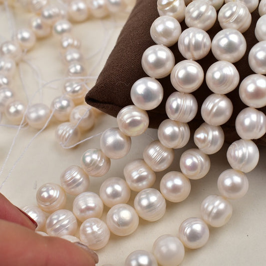 1157 10-11Mm Round Beads Natural Freshwater Pearl DIY Bracelet Necklace work in progress Pearl Loose Beads