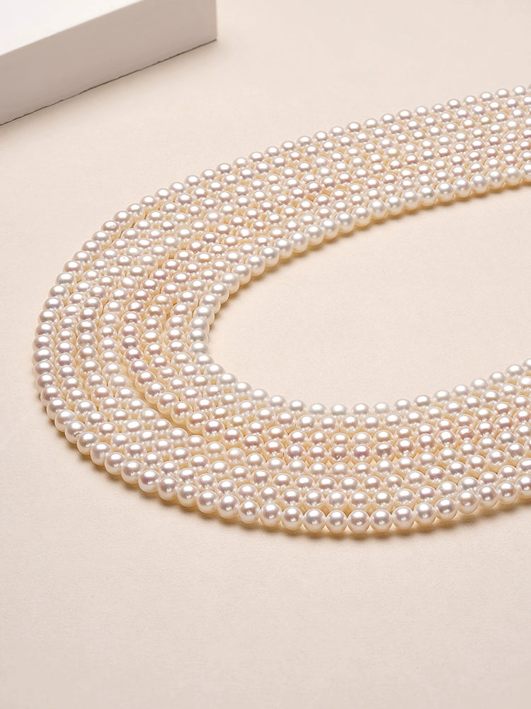 Tahitian Aurora Millet Beads Pearl Necklace 925 Silver Natural Freshwater Baby Beads Collarbone Chain High Sense Jewelry