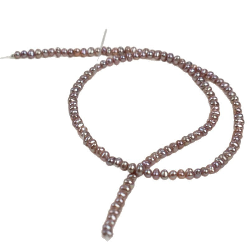 1212 3-4MM Purple Natural Freshwater Pearls DIY Jewelry