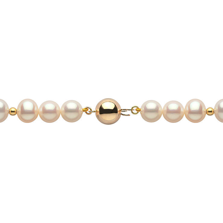 7.5-8 mm pearl necklace mother style, natural freshwater pearl women's neck chain birthday mother's day gift long