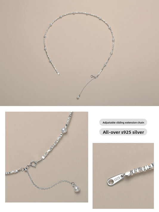 Baby Pearl Necklace Gypsy Lady Natural Freshwater Round Strong Light