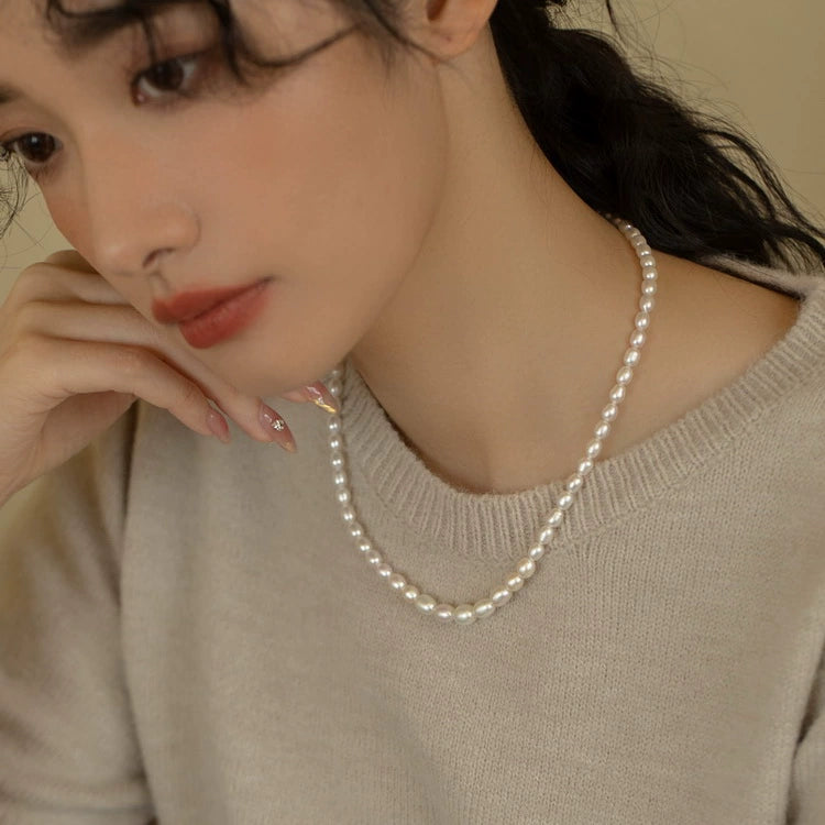 Freshwater Pearl Necklace Chain Tower Chain