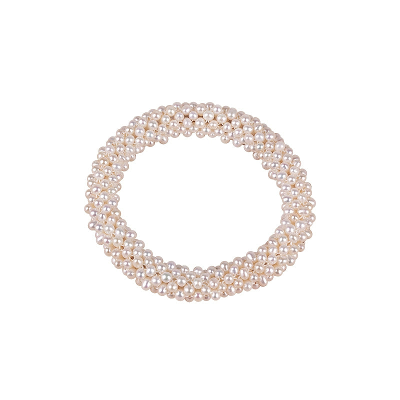 Natural Freshwater Pearl Bracelet Simple Atmospheric Ladies Bracelet Ins Elegant Handwoven SL022
