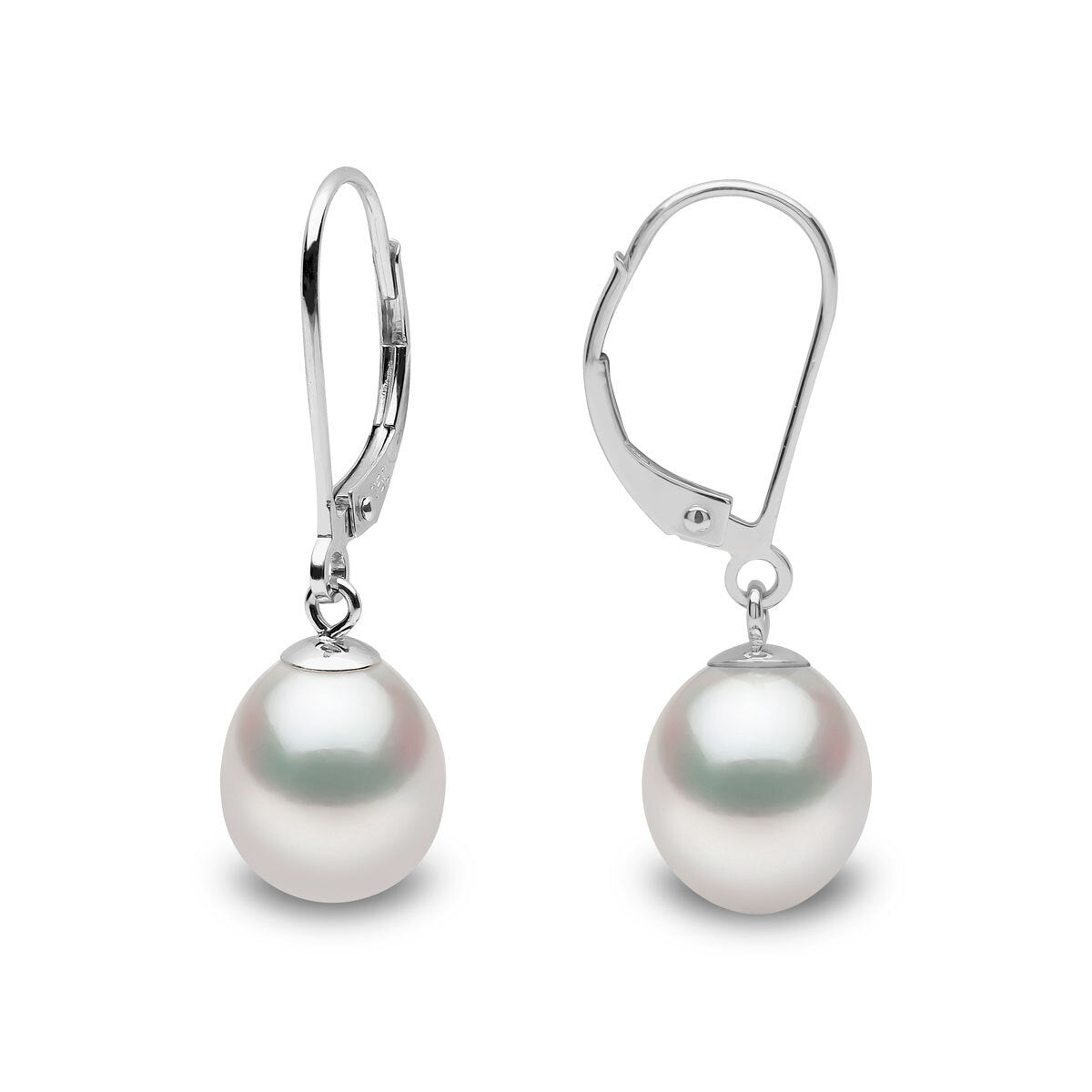 9Mm Natural Freshwater Pearl Ladies Pearl Earrings 925 Silver Earrings