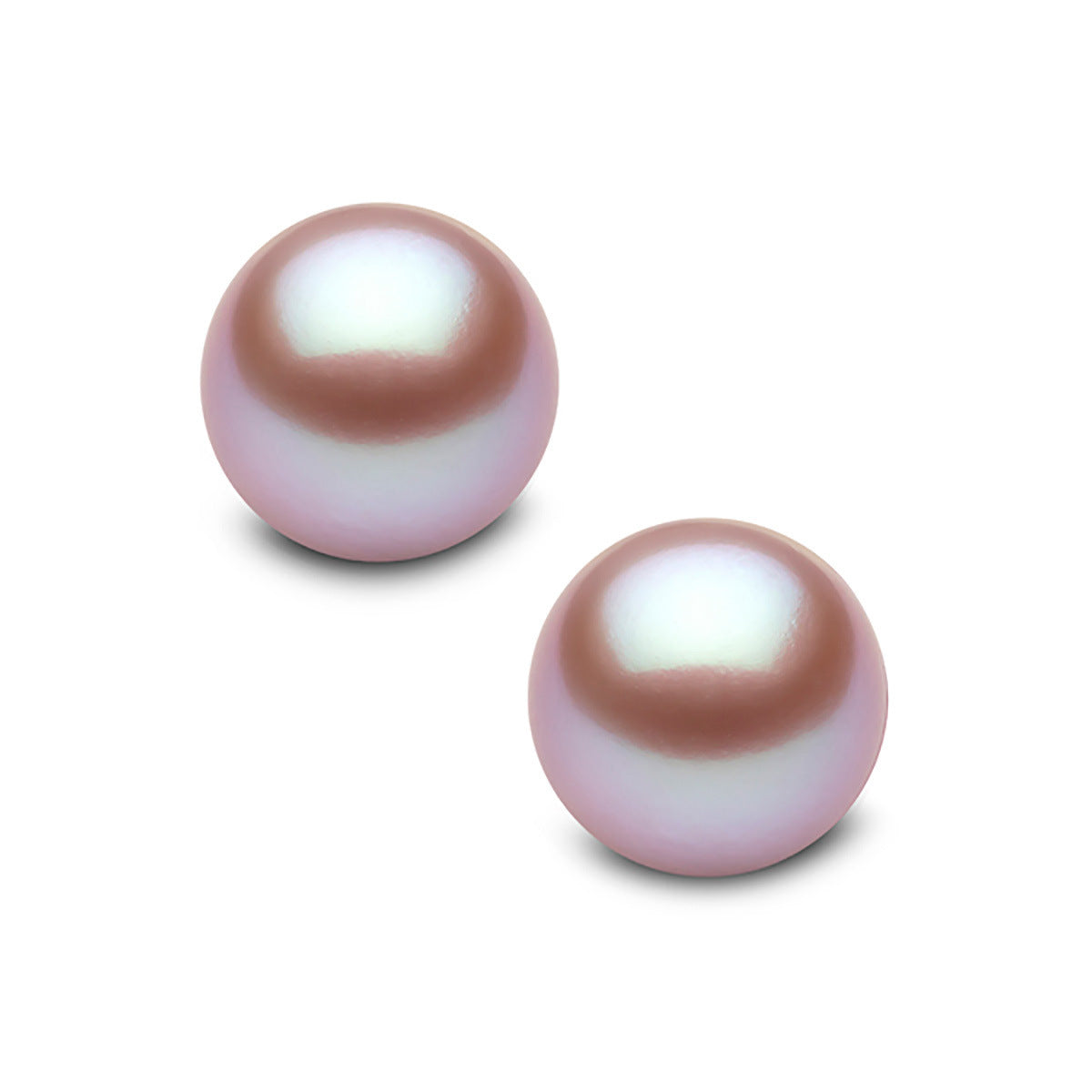 Powerful Purple AAAA Grade, Natural Freshwater Pearl Stud Earrings 18K Gold Pearl Stud Earrings As A Mother's Day Gift.