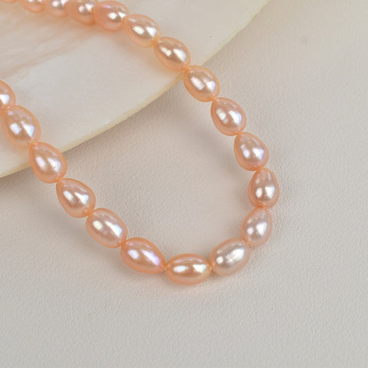 1029 7-8Mm rice beads natural freshwater real pearls work in progress material jewelry accessories necklace material
