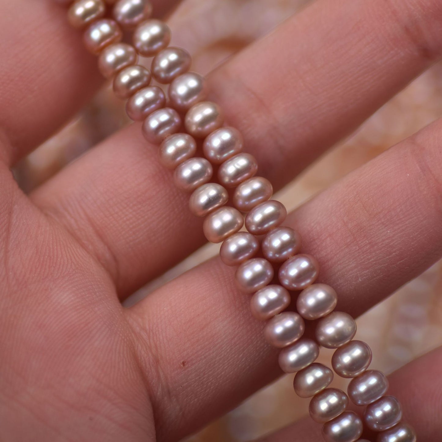 1251 flat beads about 5-6mm natural freshwater pearl DIY jewelry material